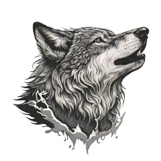 Wolf Blend Into Mountans