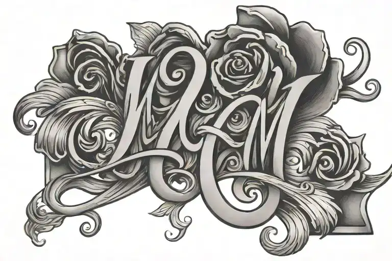 Name And Initials Intertwined Mom With Letters Jj