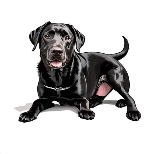 Black Lab With Maisy