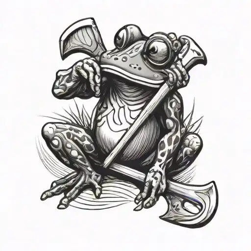 Frog Holding A Lumberaxe