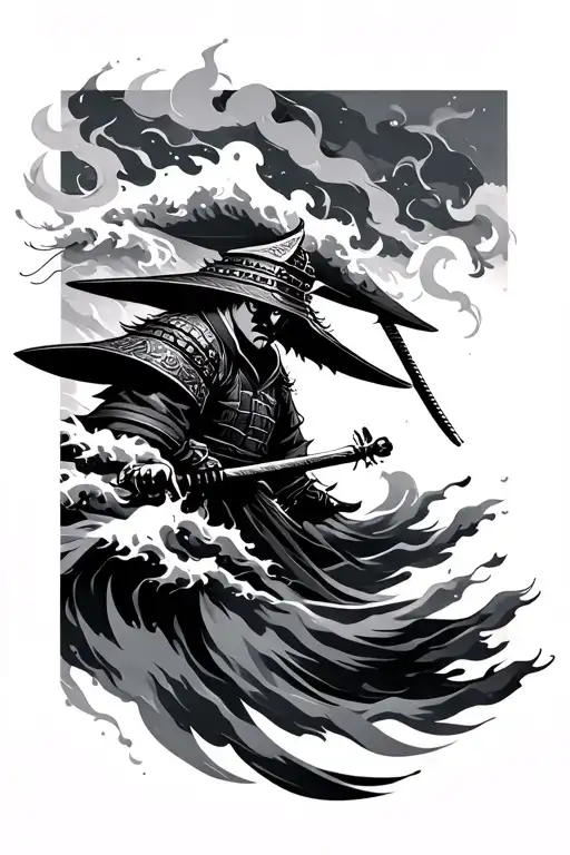 Japanese Smoke Wave Samurai