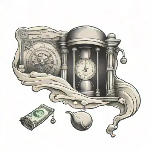 Sand Clock Melting Money