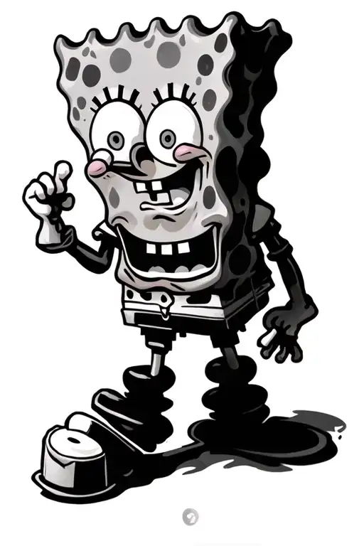 Spongebob Acid Trip Crazy Smile