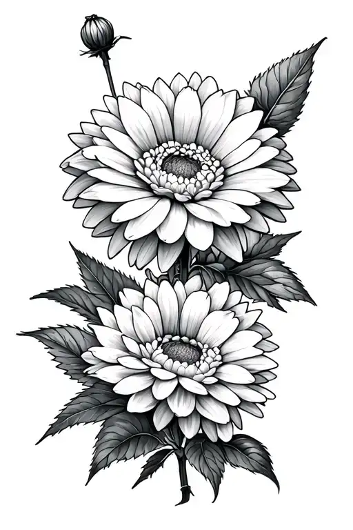 New York With Chrysanthemum Flower Blooming