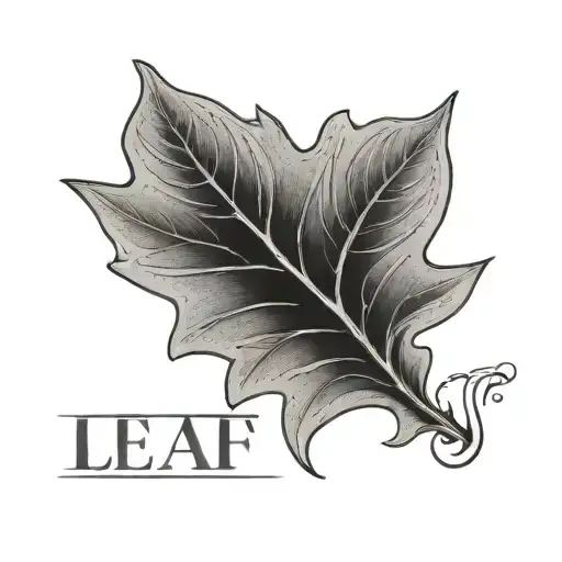 Leaf With Name Written