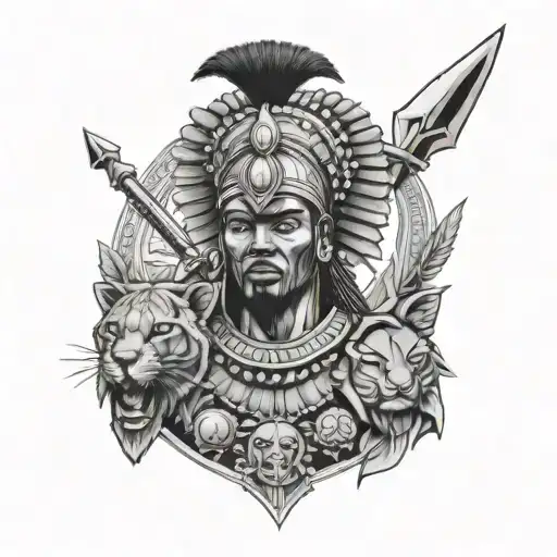African Warrior Protector Leader Provider Family Empire