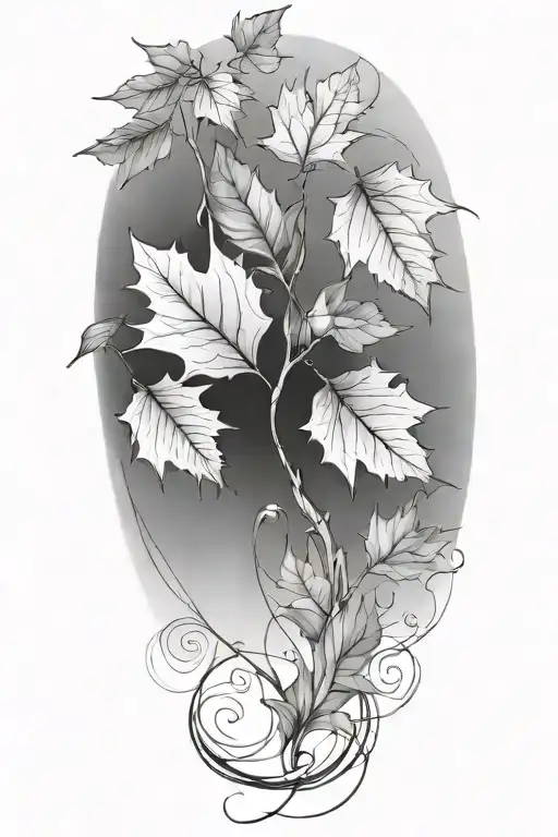 Autumn Leaves Flowing In The Wind