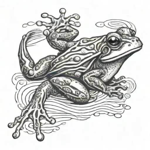 Wave That Morphes Into A Frog