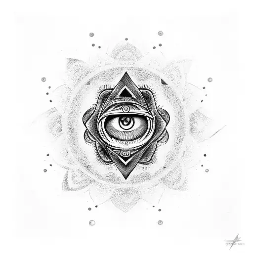 Third Eye Symbol With Mandala