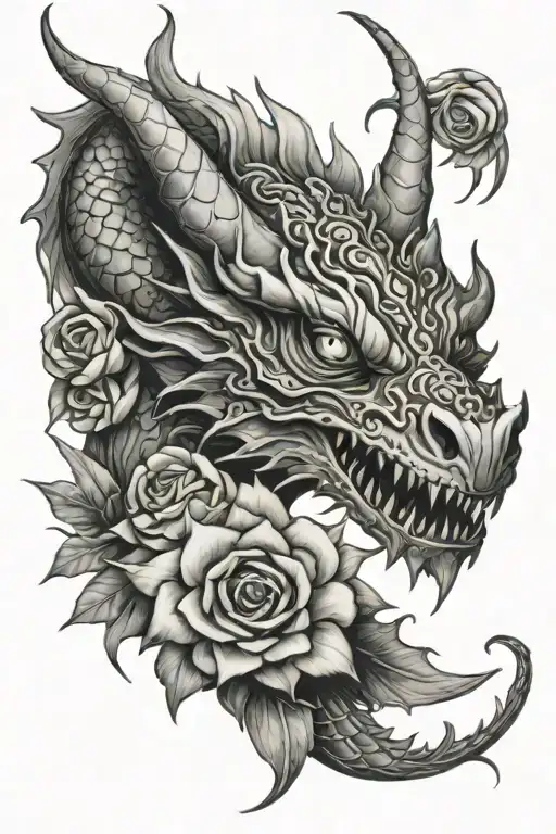 Rose Dragon Demon Eyes