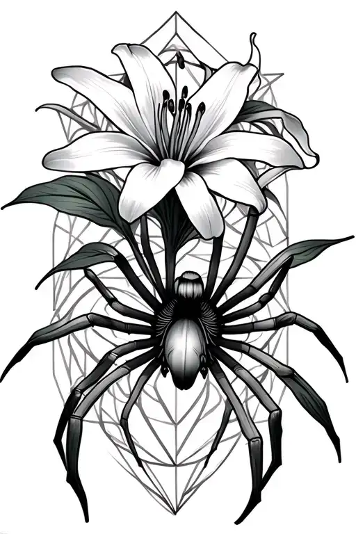 Red Spider Lily And Islamic Geometry Patterns