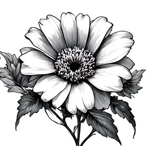 Big Flower Looking Down On Little Flower