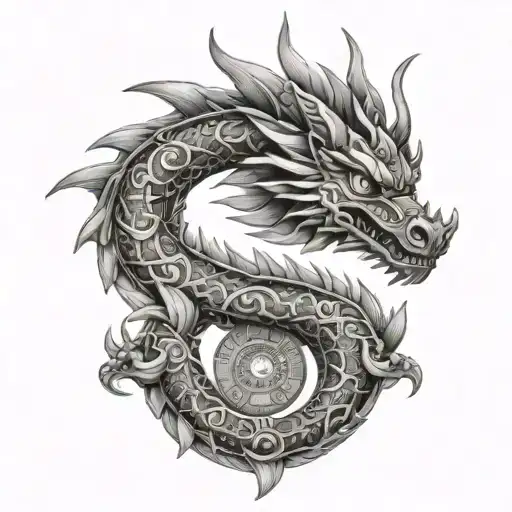 Aztec Dragon Tattoo Design