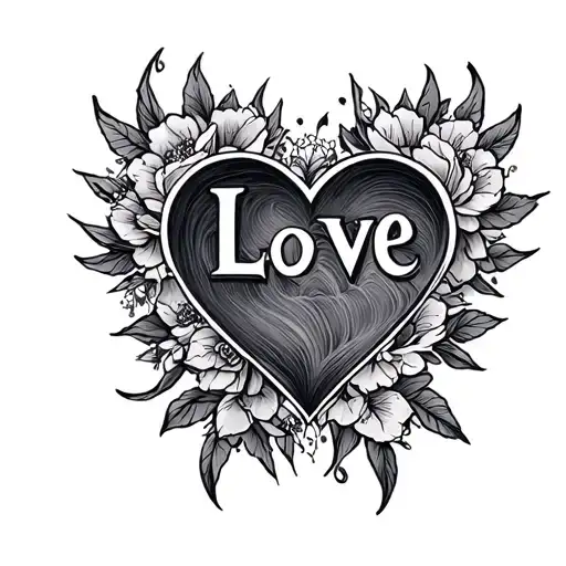 Love Tattoo Design In A Name Of Ferlits