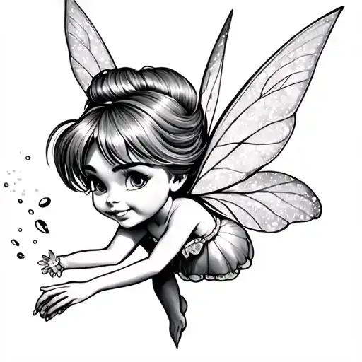 Tinkerbell Sprinkling Cartoon Character