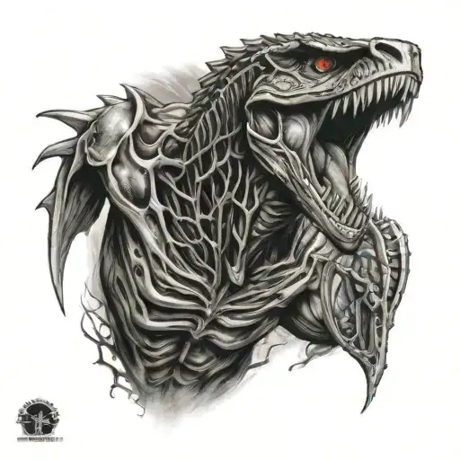 A Realistic Portrait Of A Predator Hunting Down An Alien Xenomorph