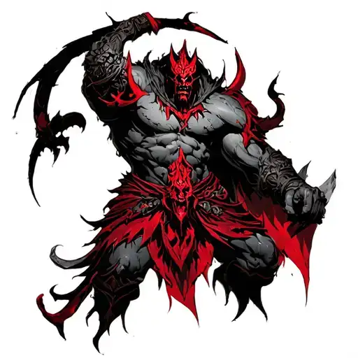 Khorne God Of Chaos Red And Black