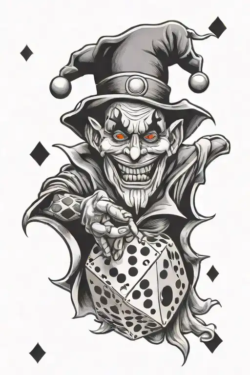 Evil Jester Juggling Dice