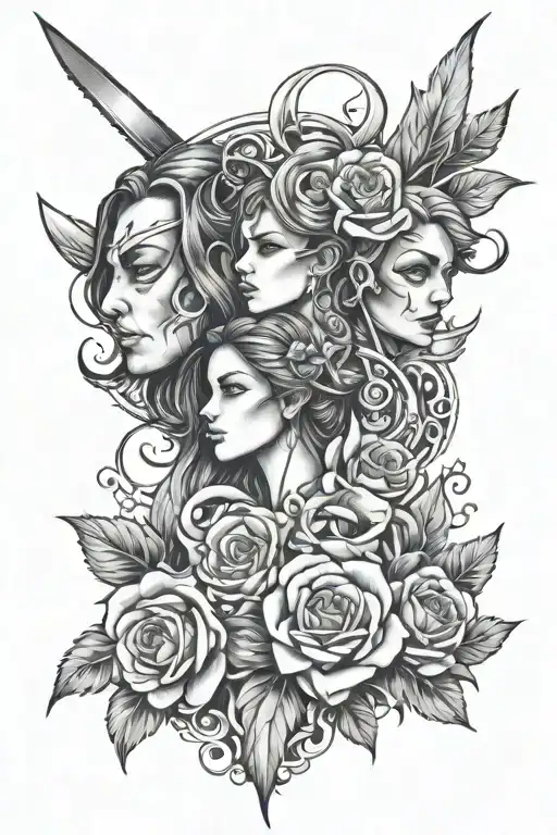 A Tattoo Design Representing The Hard Work And Dedication Of A Parent For Their Daughter