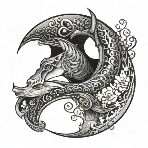 Night And Crescent Moon