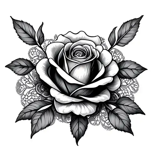 Jewel With Rose And Lace