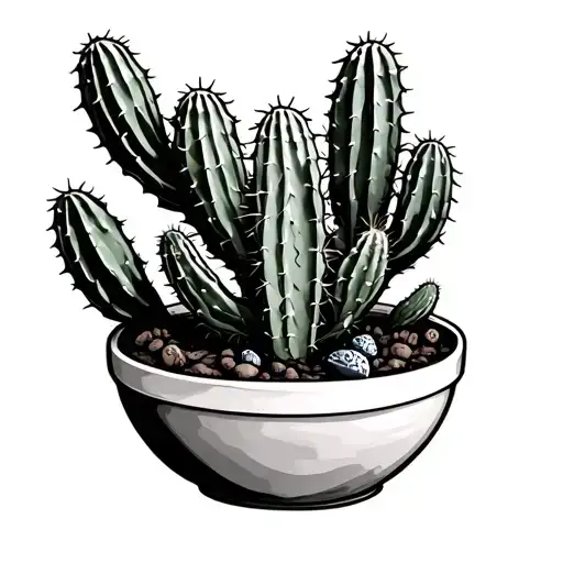 Cactus Growing Inside Symbolizing The Client's