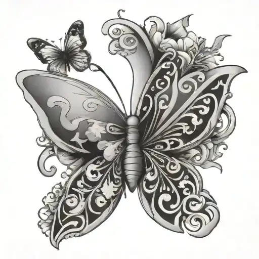 Star With A Butterfly Interlinked