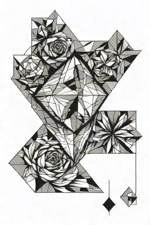 Geometric Feminine Diamond Shape