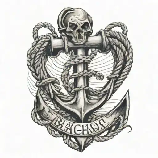 Anchor With Rope And Beast Name And Beu Name