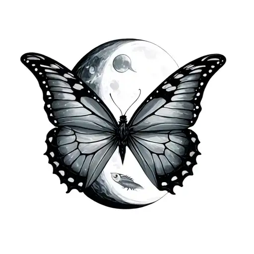 Butterfly Strong With A Moon And Pisces Zodiac