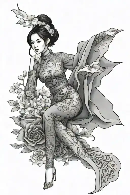 Vietnamese Girl In Ao Dai