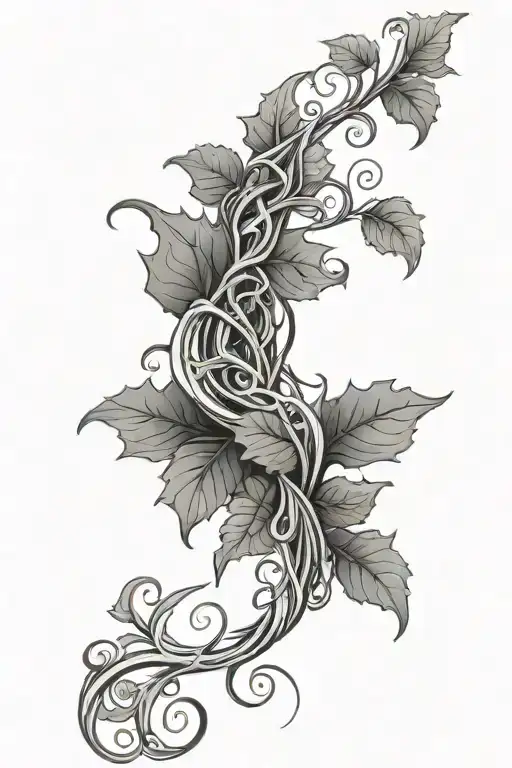 Abstract Vine Growing