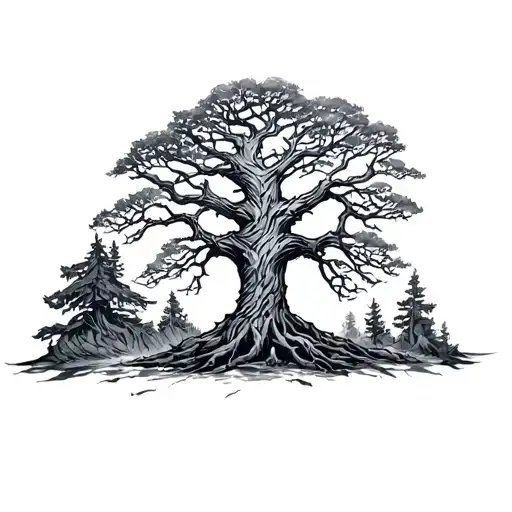 Viking Tree On The Whole Arm