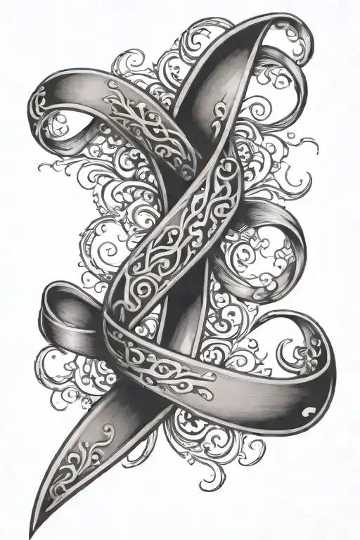 Cervical Cancer Ribbon Laced