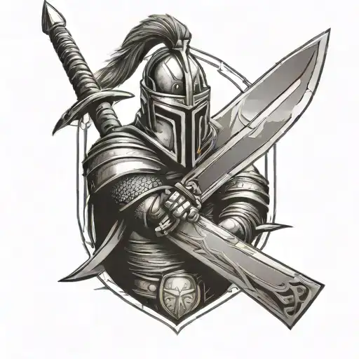 African Knight With Sword