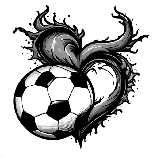 Heart Rate And Soccer Ball In The Middle