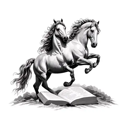 In Memory Of Pracher Jesus Horses Bible