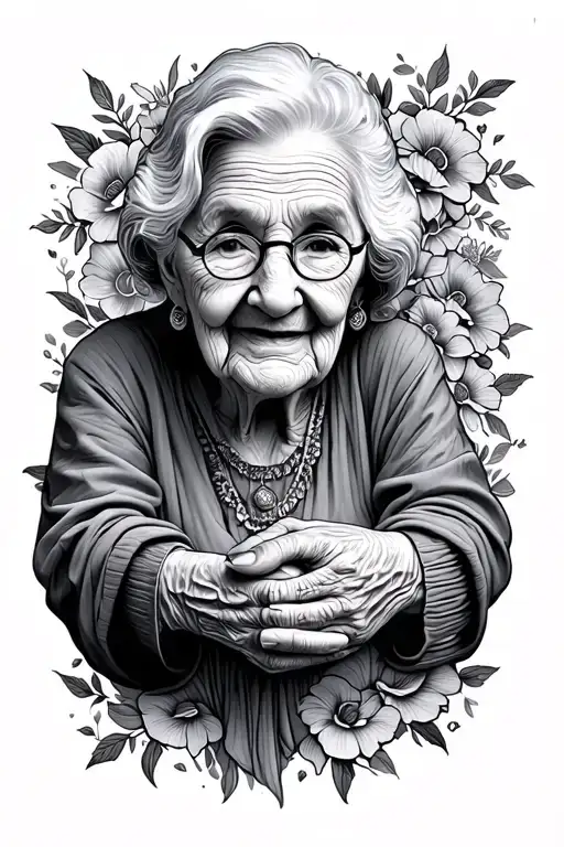 Passed Away Grandma Holding Hands