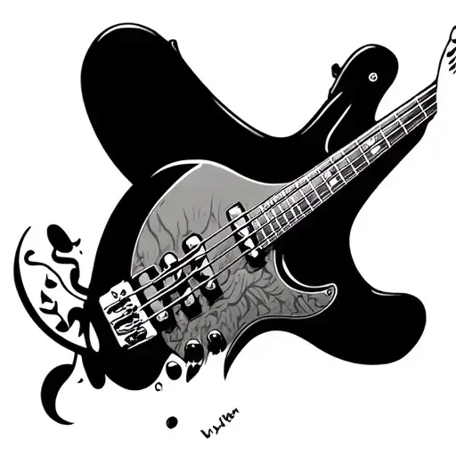 Bass Guitar Music Themed
