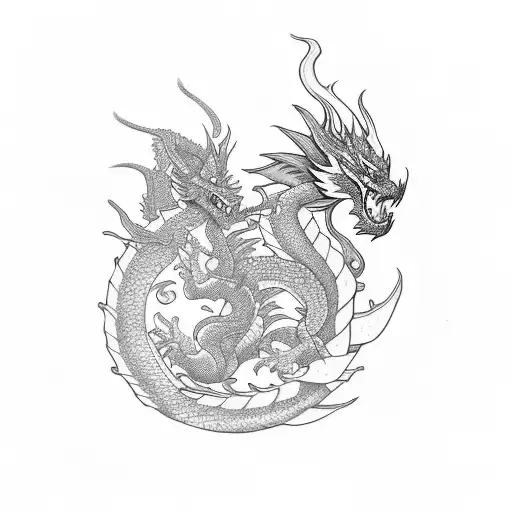 Elf And A Fire Dragon