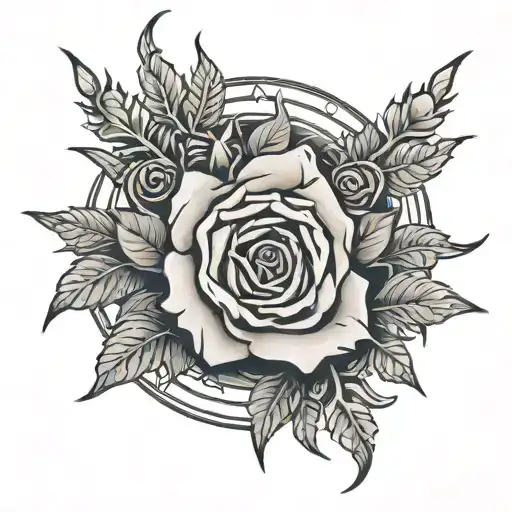 Rose Thorn Crown Circle