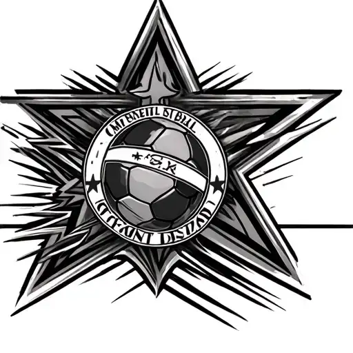 League Tattoo On The Female Thigh Stars Of Brazil With Line