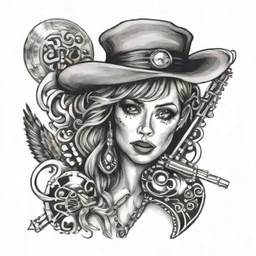 A Realistic Portrait Of A Female Musician With A Subtle Nod To Playboy Lifestyle