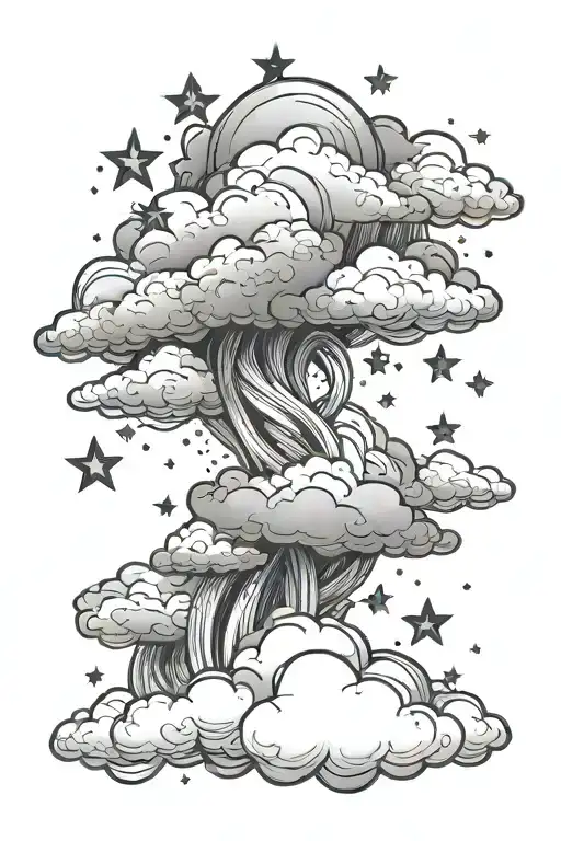 Cloud And Stars Flowing