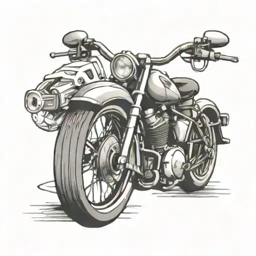 Bike With Red Wing Spread