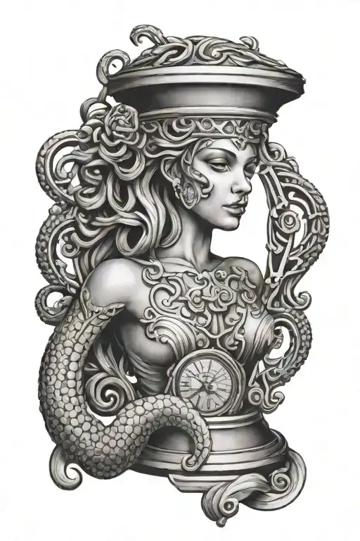 Hour Glass Medusa Greek Mythology