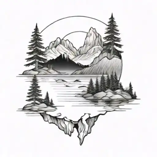 Mountains Forest Sea And Sun