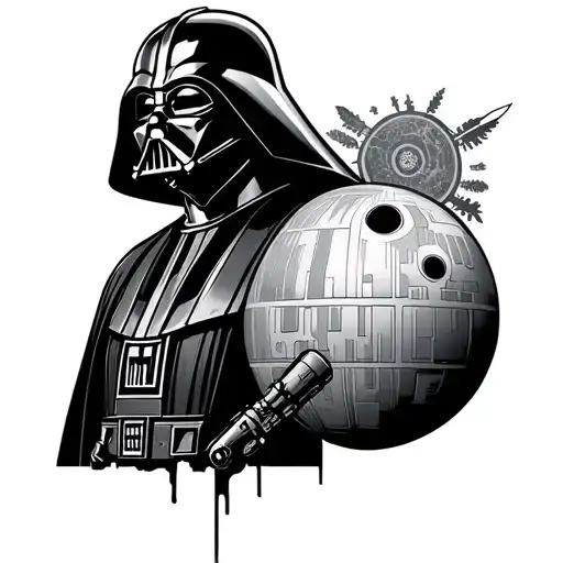 Pacific Northwestern Style Dark Vader With Death Star