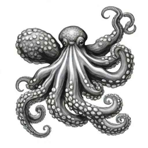 Octopus Reaching Towards The Sky