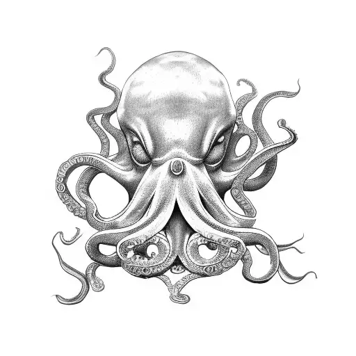Strange Octopus Tattoo Design